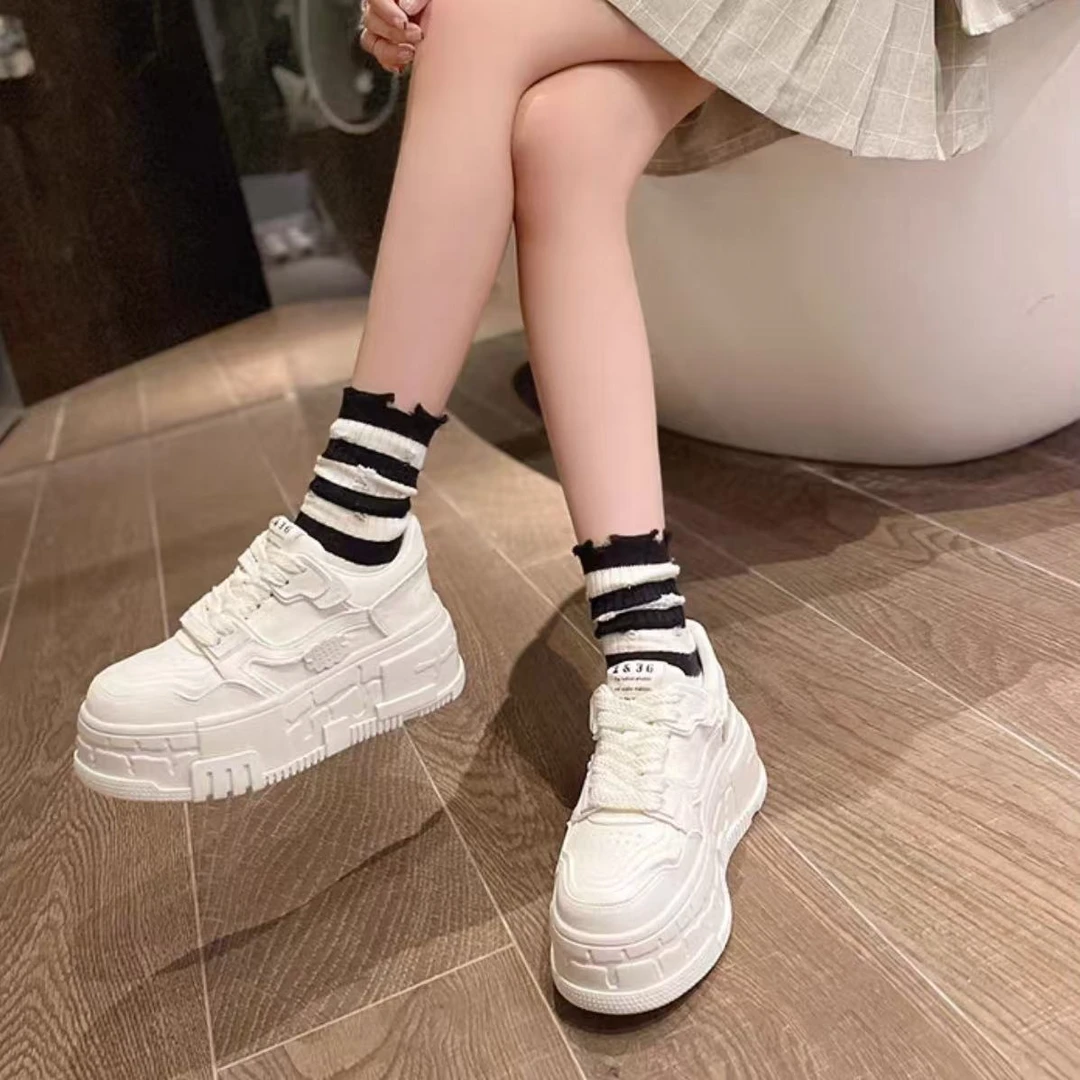 现货C1｜高档真皮羊里垫厚底休闲女鞋｜标准尺码｜6621-1