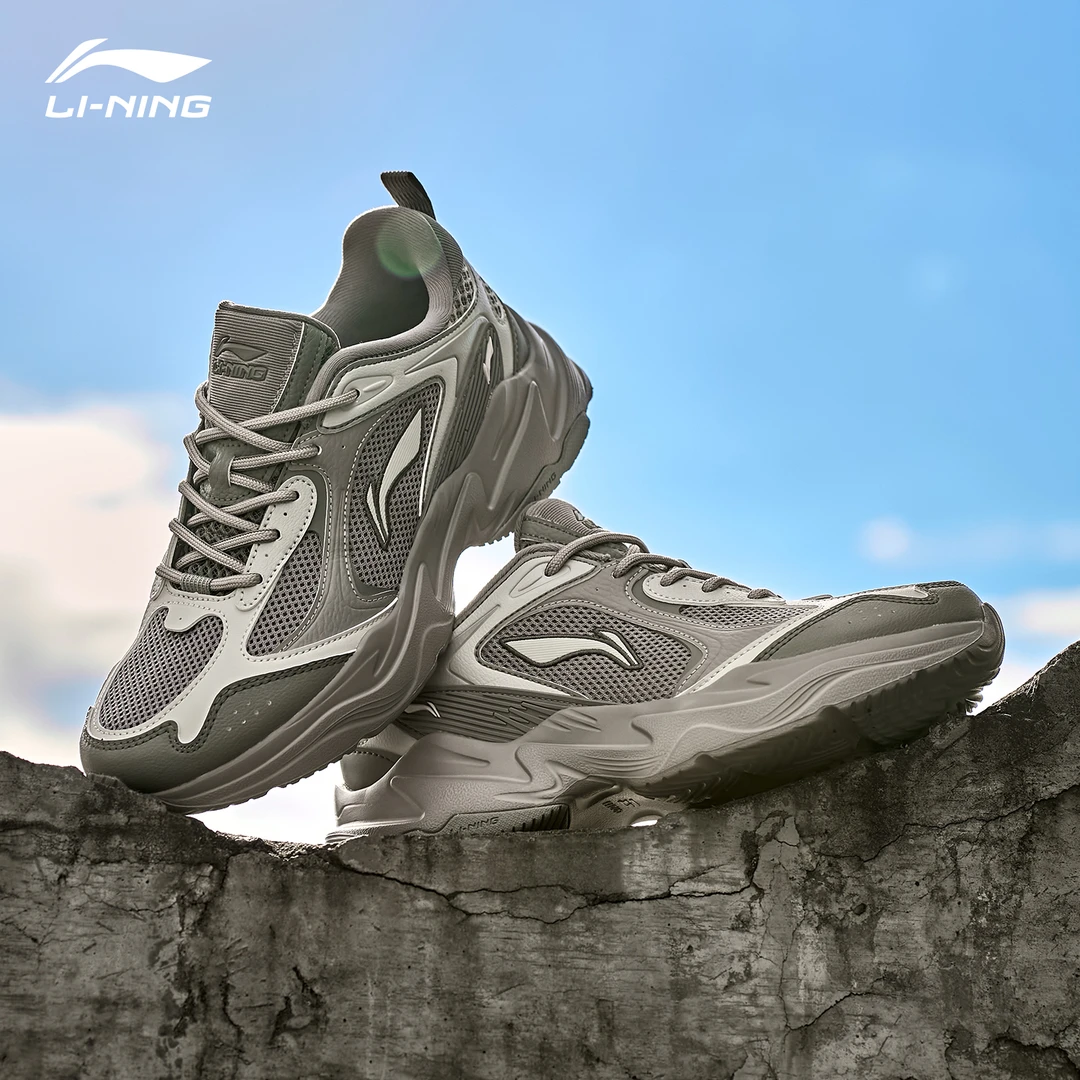 李宁老爹鞋男鞋夏季低帮跑步鞋运动鞋百搭潮流增高鞋子男款休闲鞋
