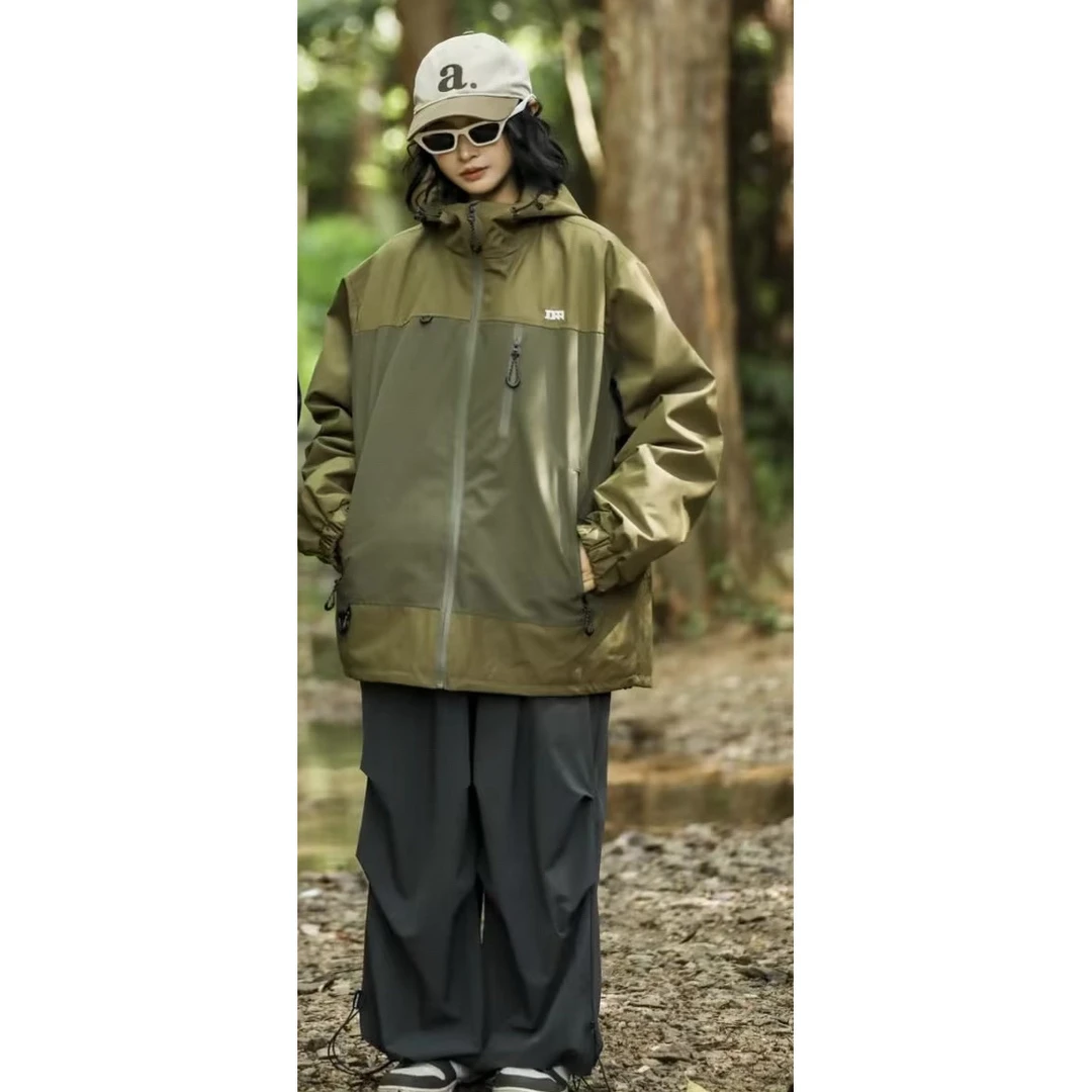 11708高端潮流时尚百搭可脱卸冲锋衣休闲外套D