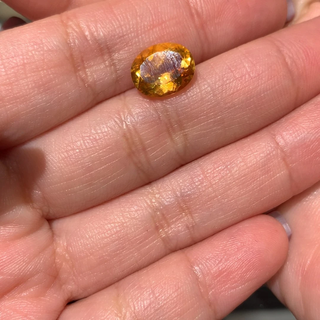 紫晶裸石未镶嵌黄水晶