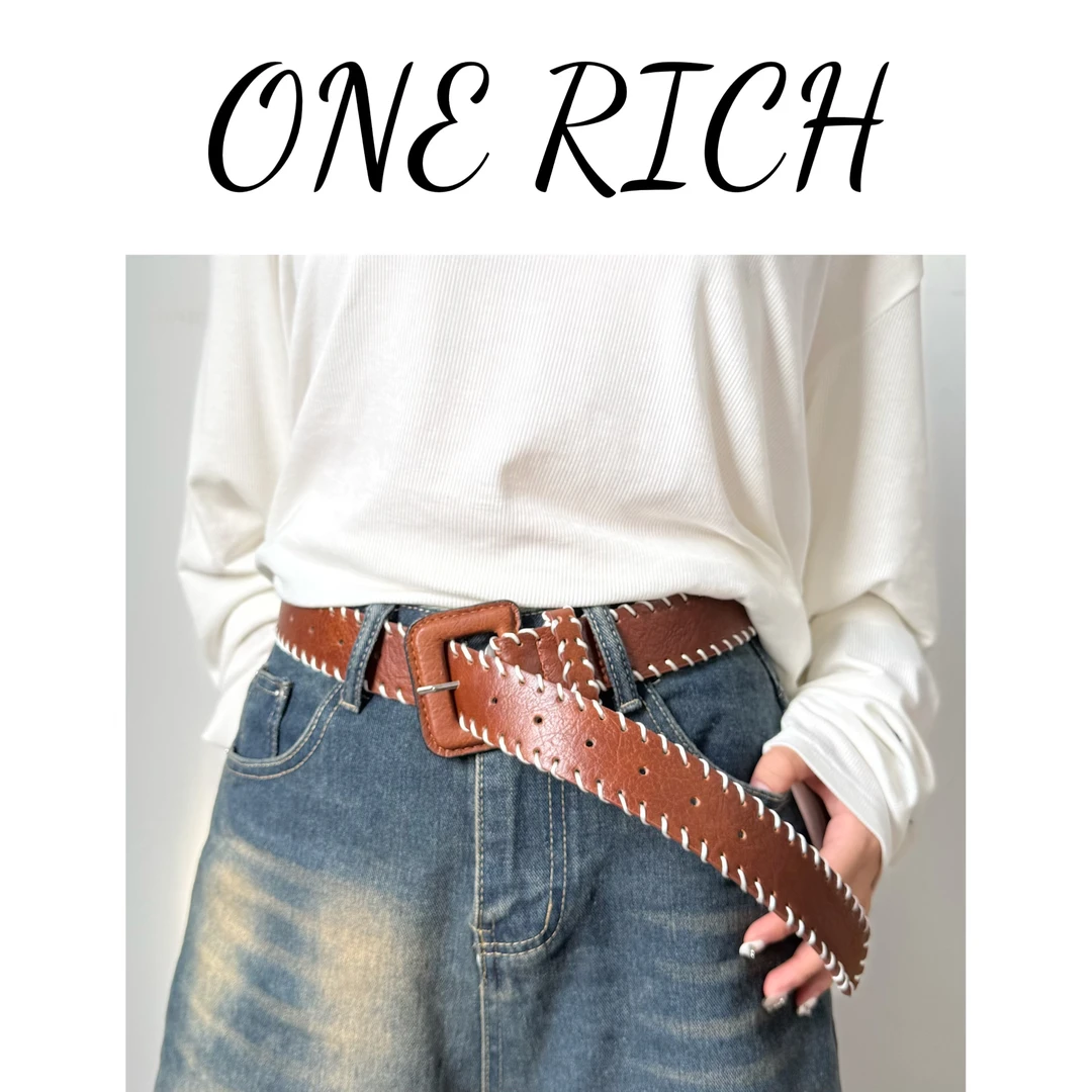 ONE RICH复古手工编绳腰带
