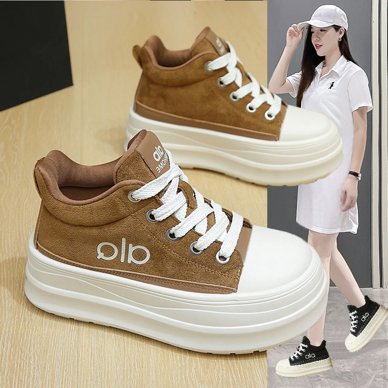 欧货复古大头高帮鞋女款2025秋冬新款爆款厚底增高运动休闲小白鞋