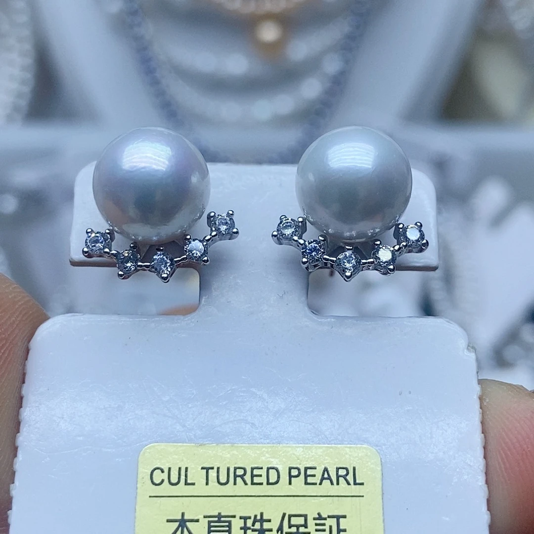 未镶嵌耳钉淡水珍珠