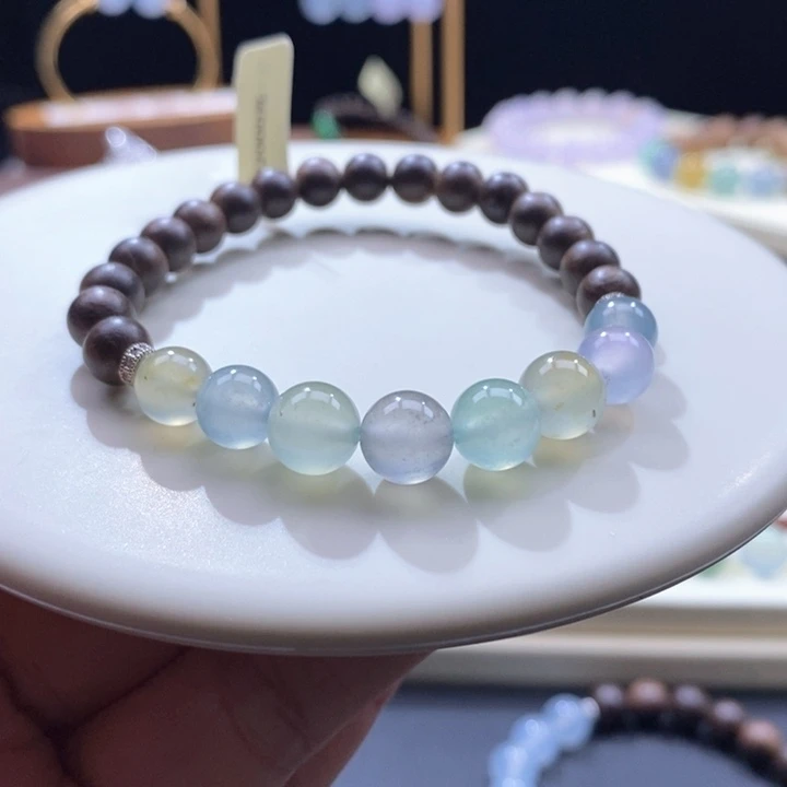 翡翠未镶嵌颈饰翡翠高冰糖果色手串
