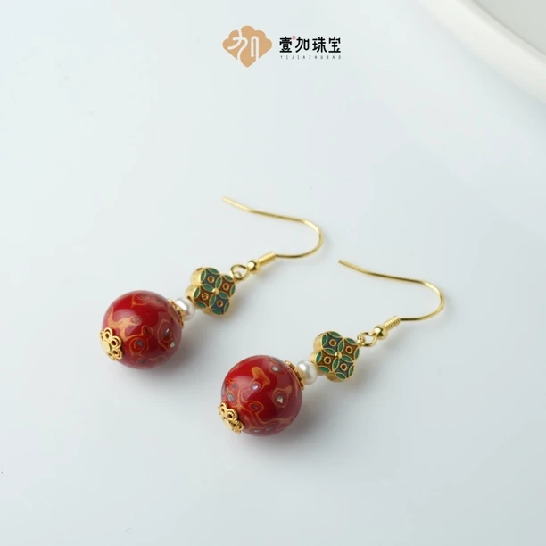 壹加师姐｜大漆耳钩多样性发一对0769HY