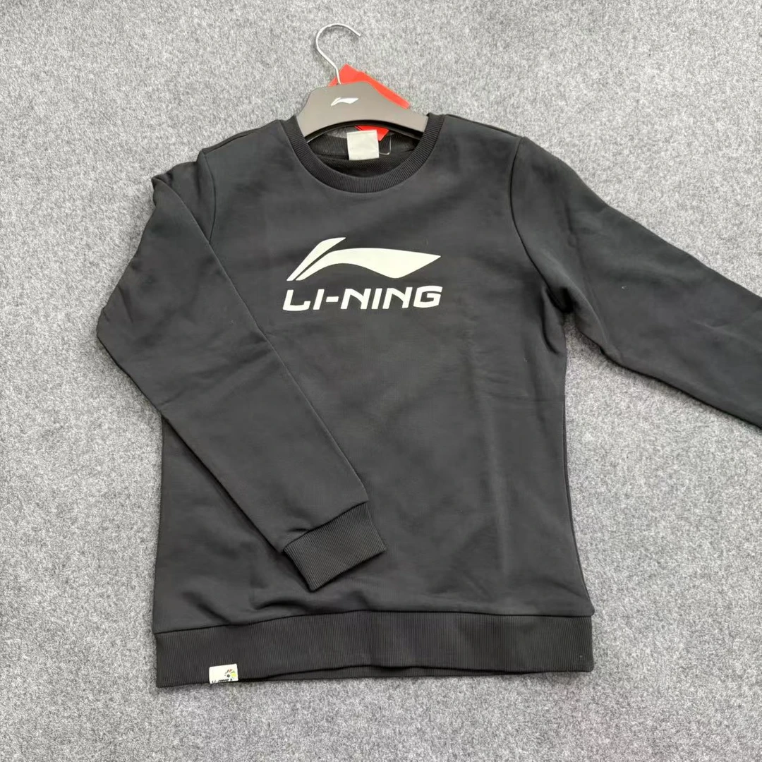 LI-NING/李宁李宁男士经典黑色长袖卫衣AWDR818-2