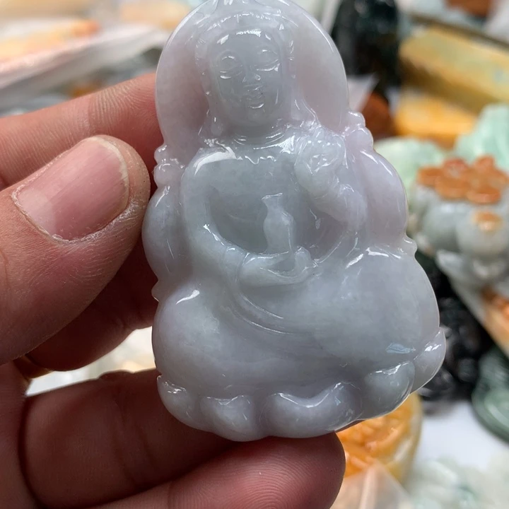 翡翠未镶嵌颈饰保真天然a货翡翠