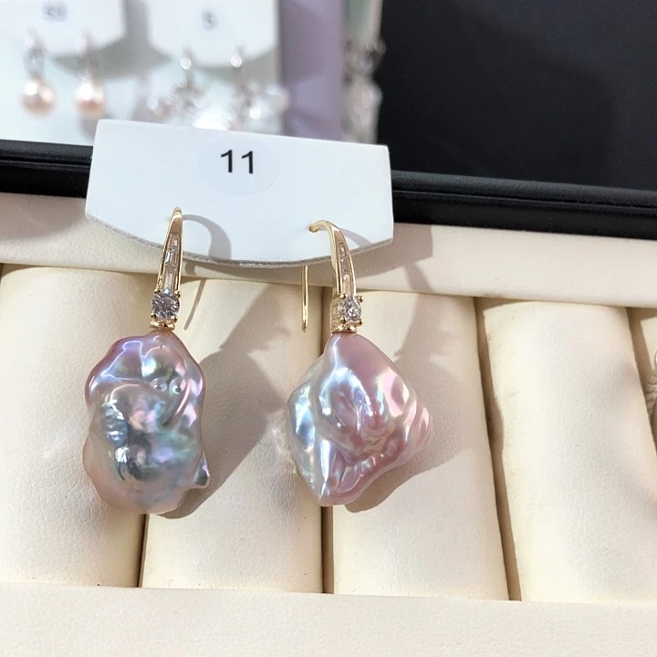 淡水珍珠项链银S925镶嵌小**?拍3发1