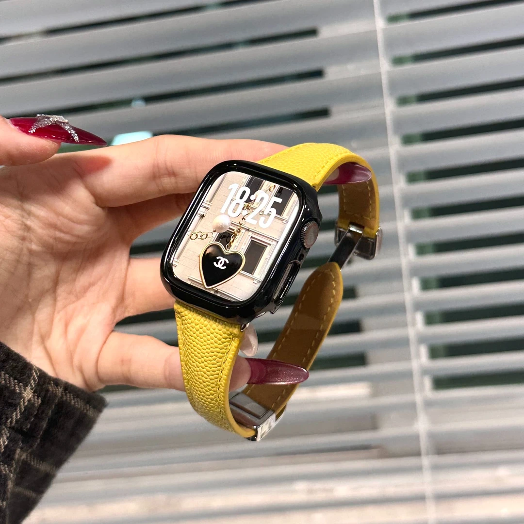 表带哥适用于iwatchs10柚子皮表带applewatch鱼子酱牛皮苹果9表带
