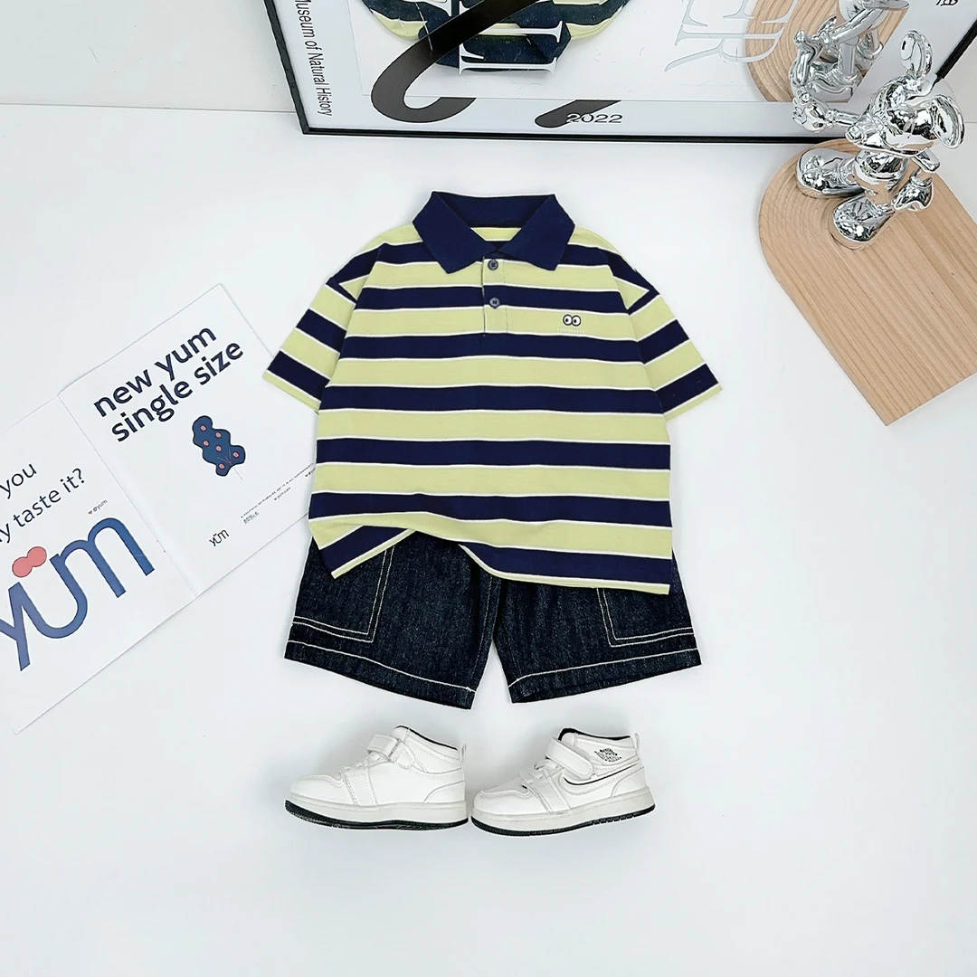 儿童短袖POLO衫夏季薄款T恤男童上衣洋气潮牌FB25156悠悠童话童装