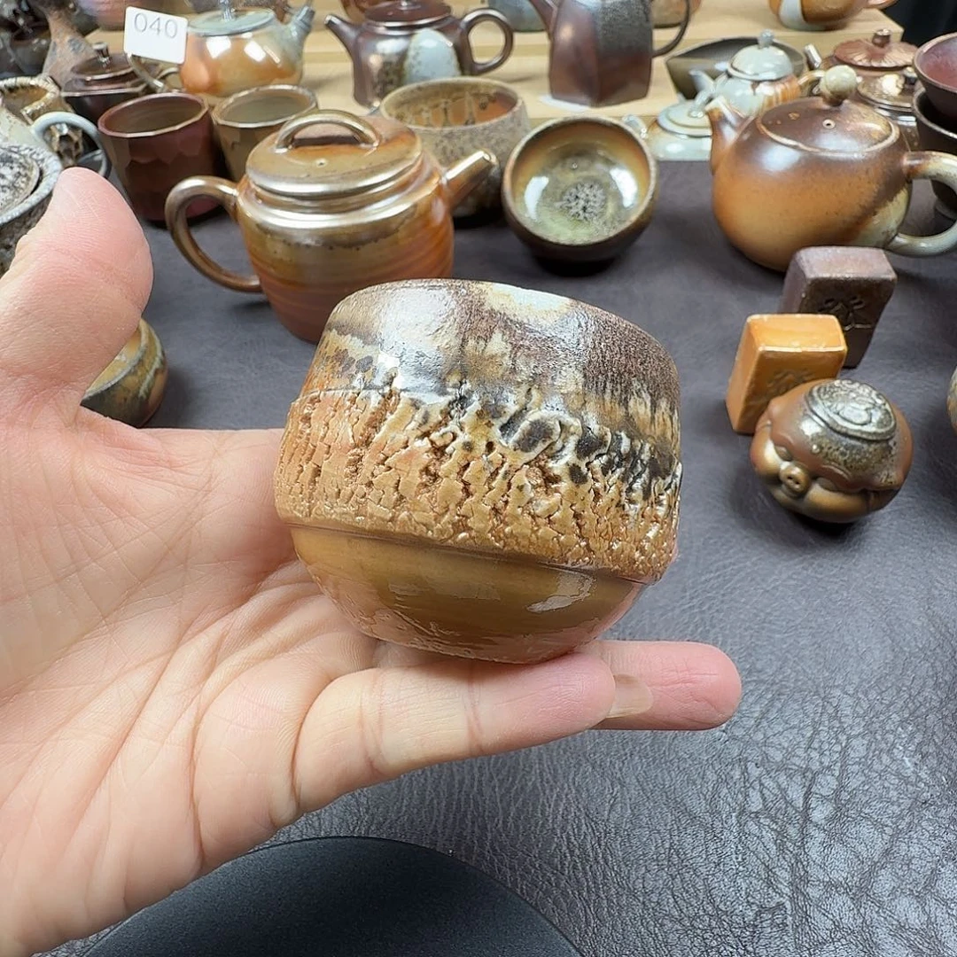 手工手作柴烧主人杯