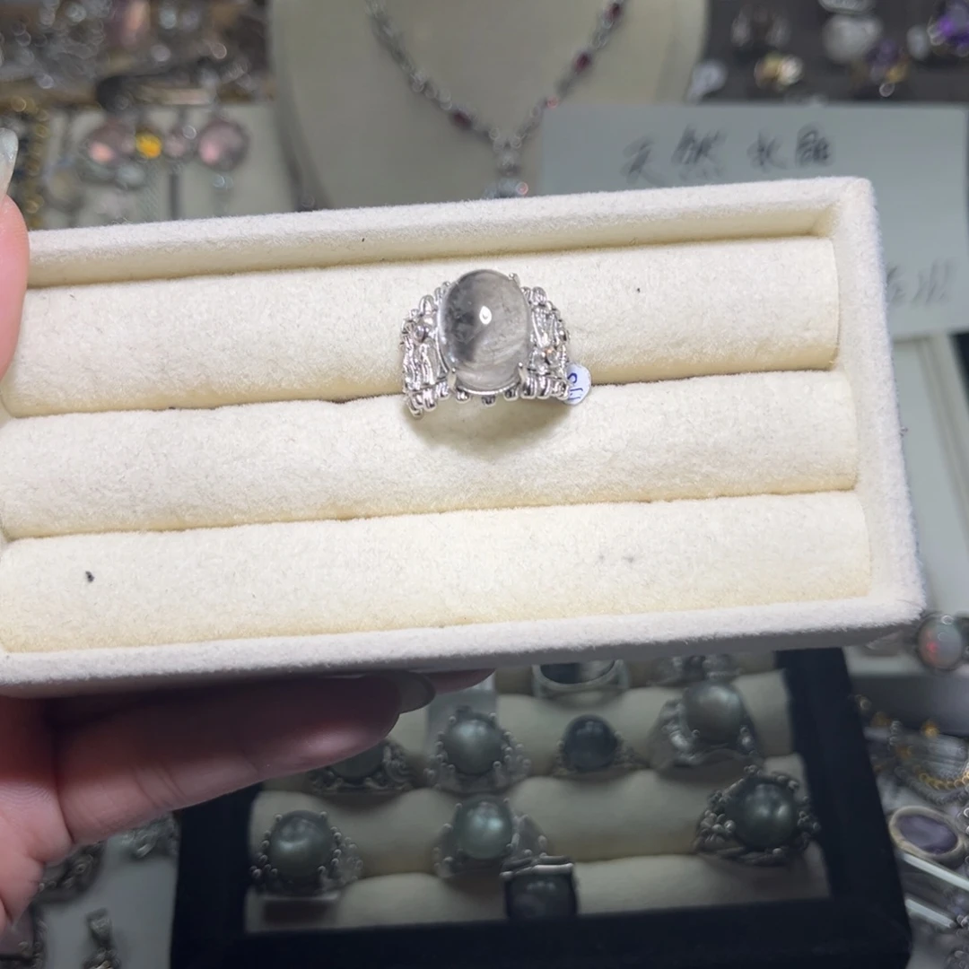 水晶戒指银S925镶嵌晨***3戒指