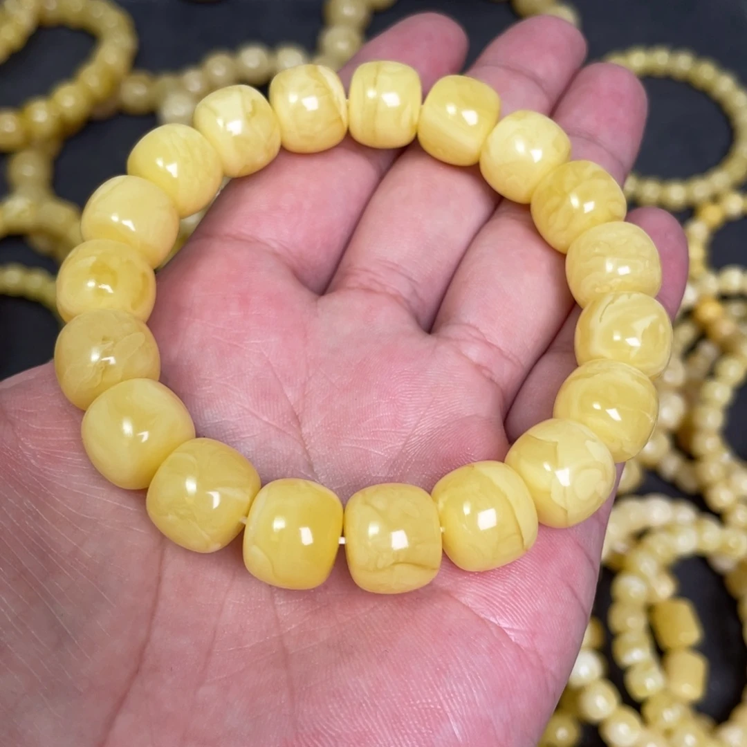 蜜蜡未镶嵌裸石蜜蜡手串13.3mm