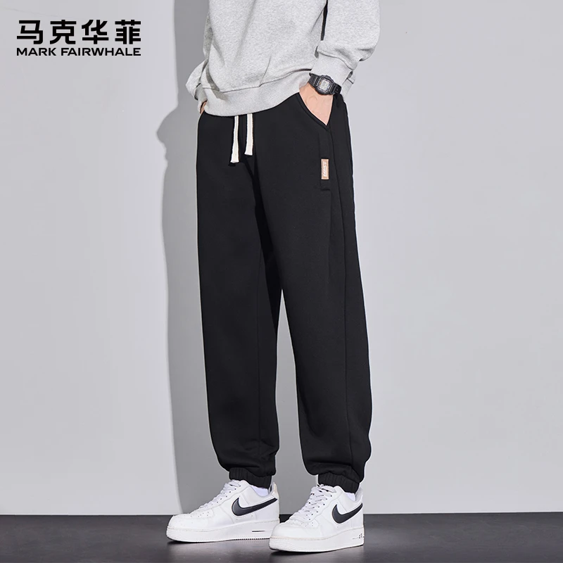 马克华菲春秋季休闲裤男士2025新款宽松束脚潮牌百搭运动哈伦裤子