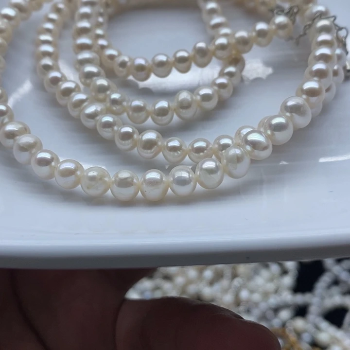 淡水珍珠颈饰合金