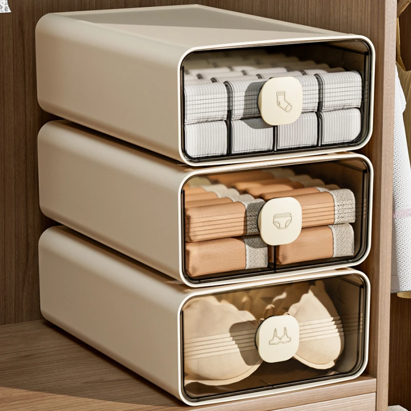 内衣内裤收纳盒分格贴身衣物袜子宿舍家用三合一衣柜抽屉整理神器