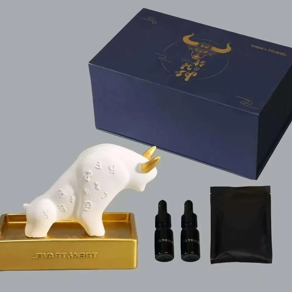 【少量库存】陶瓷牛摆件 香薰工艺品客厅办公室牛摆设开业礼品