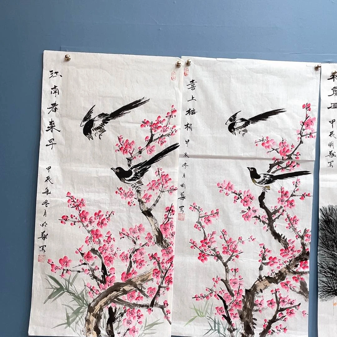 国画真人手绘 王明华