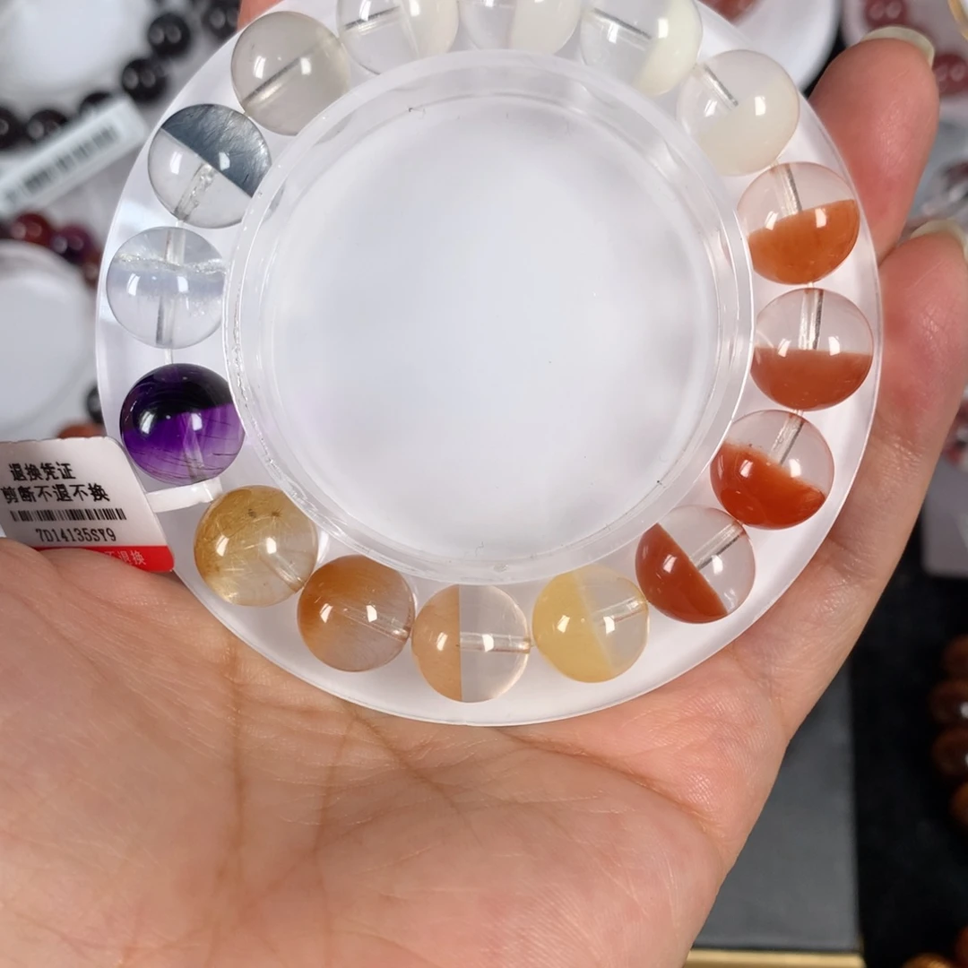 水晶手链未镶嵌聚宝盆兔毛