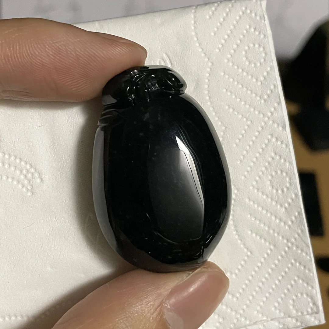 天然翡翠a货 福瓜玉坠h