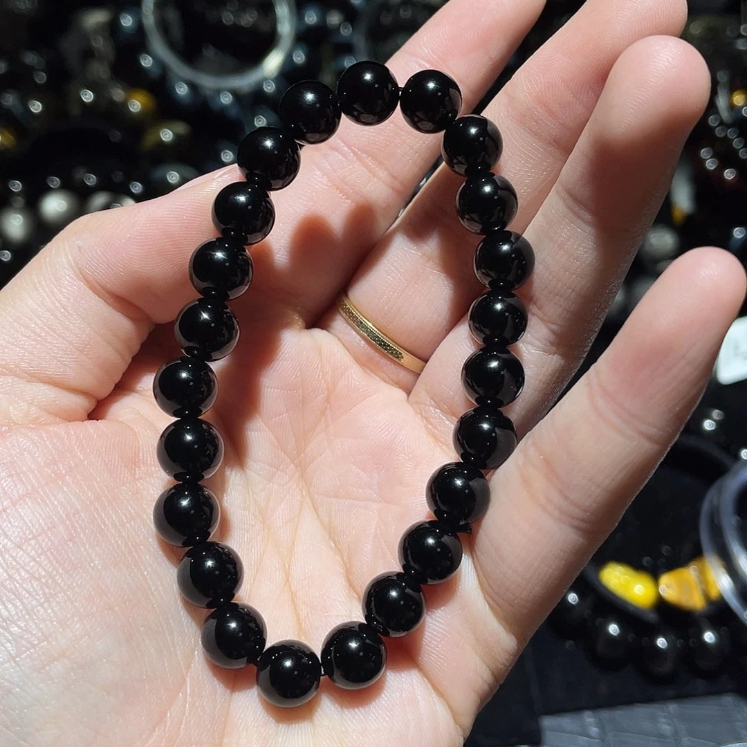 黑曜岩手链未镶嵌琪****9