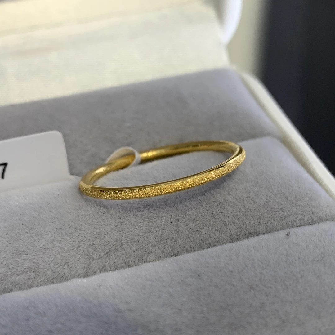 【思思专享】足金999饰品 #9 素圈碎碎冰戒指 1.51 GP