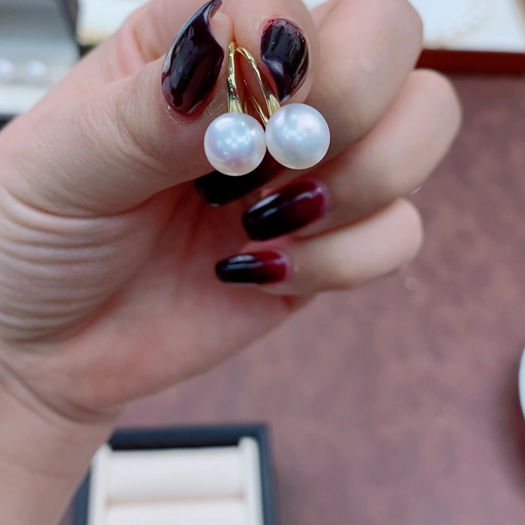 淡水珍珠耳饰合金