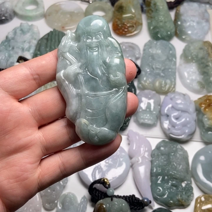 翡翠未镶嵌颈饰寿星61