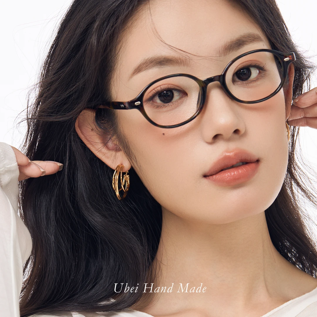 纯铜耳饰 法式高级感独特双层圈圈耳环小众设计简约冷淡风耳圈