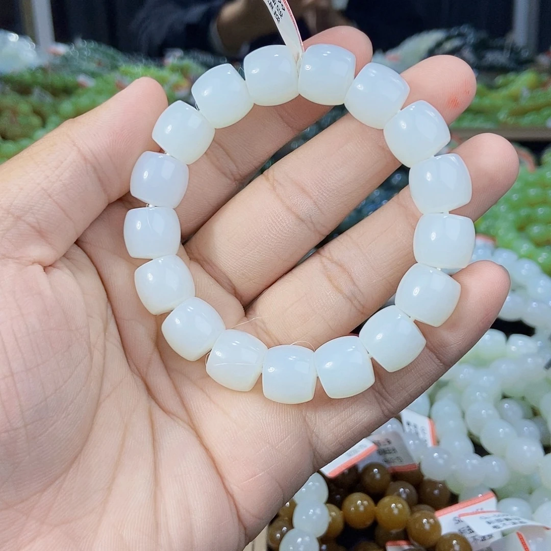 健***世未镶嵌手串和田玉纯天然卡13新疆且末天泰多样性发一
