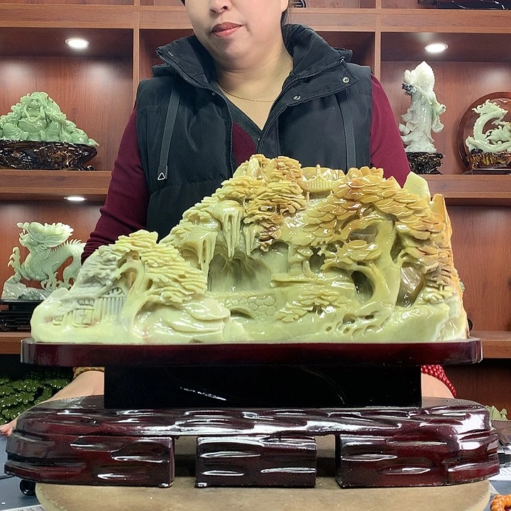 【闪购商品】蛇纹石玉（覆膜）珠宝奇石未镶嵌雅*姐
