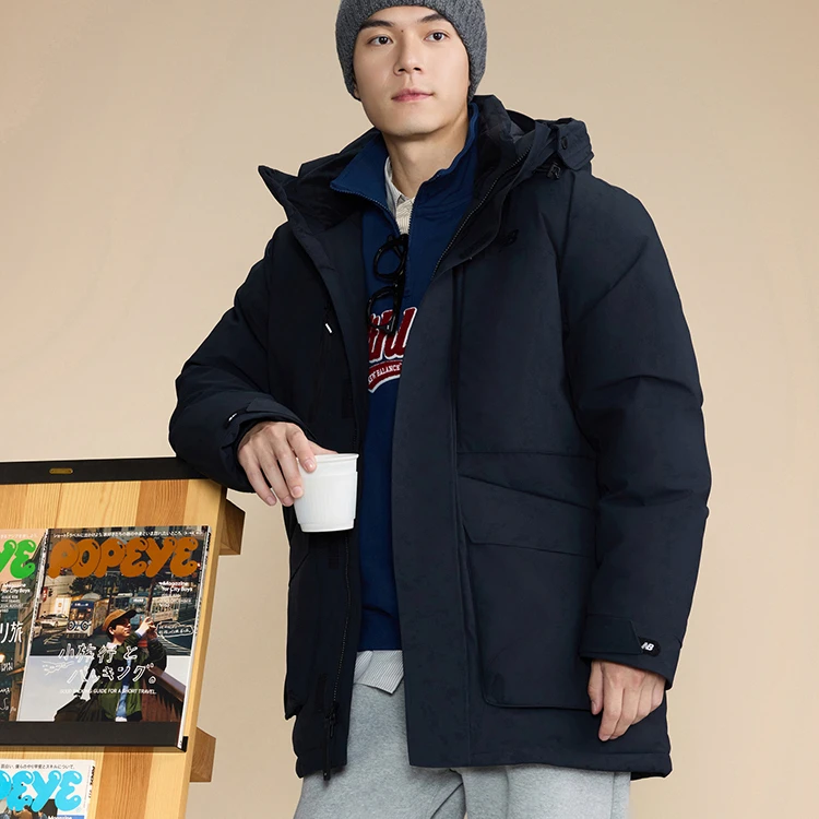 NEW BALANCE  冬男防风防寒保暖鸭绒羽绒服AMJ44305