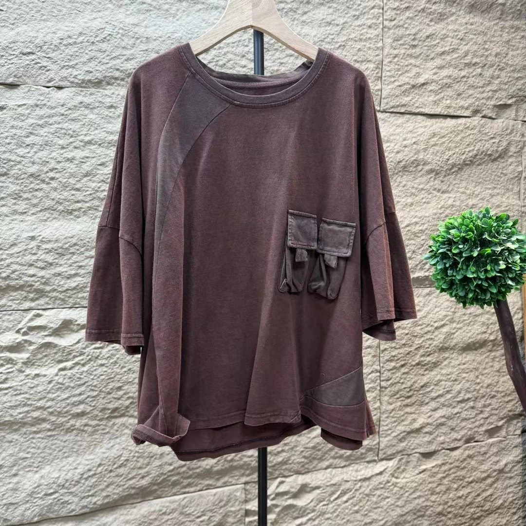 10968新款夏季休闲减龄宽松显瘦短袖T恤