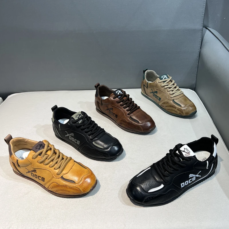 擦色做旧男士潮流休闲复古时尚运动百搭软底软面单棉同款休闲鞋冬