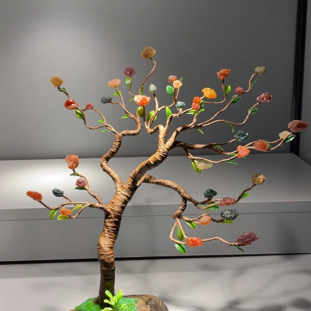 老***五石材阿拉善花花摆件