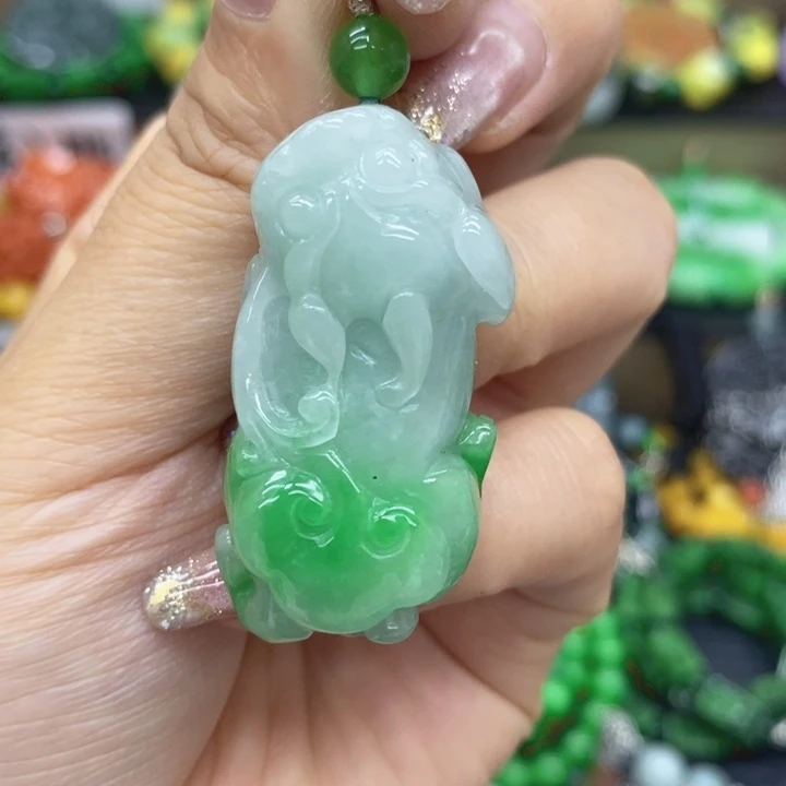 翡翠未镶嵌颈饰项链8