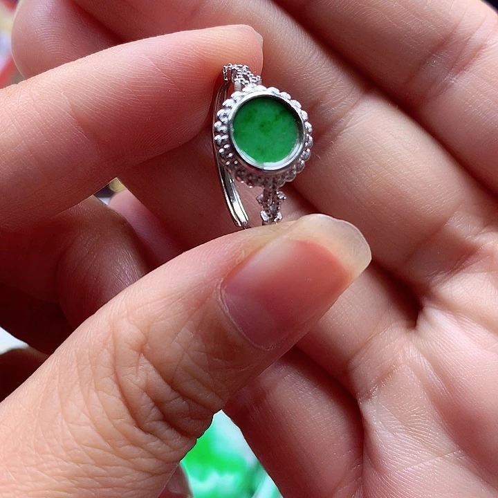 颈饰银S925镶嵌翡翠翡翠