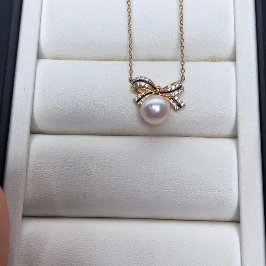 颈饰银S925镶嵌海水珍珠