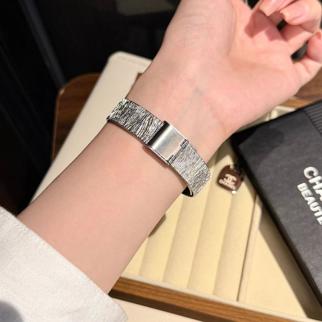 适用小米手环9pro表带商务波浪纹不锈钢金属8pro红米watch5/4表带