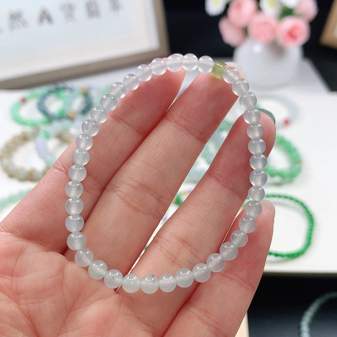 未镶嵌手链翡翠手链4.5mm
