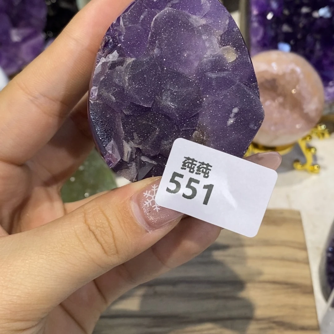 紫晶未镶嵌大型摆件（非配饰）全抛龙蛋