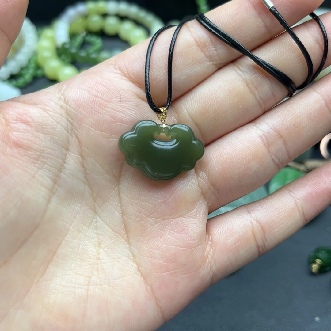 18K金镶嵌和田玉珠宝半成品