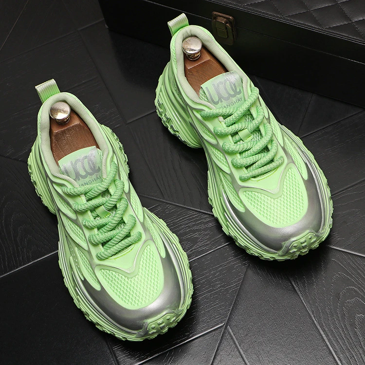 纪诗哲老爹鞋夏季透气男士网面低帮百搭脏脏休闲鞋轮胎底个性潮鞋