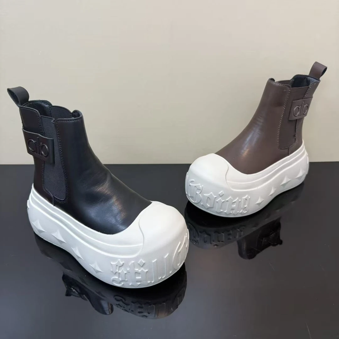 爆款冬季棉里新款潮流百搭增高厚底英伦风马丁靴女052