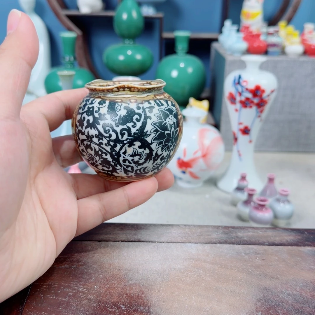 陶瓷手工小花器摆件