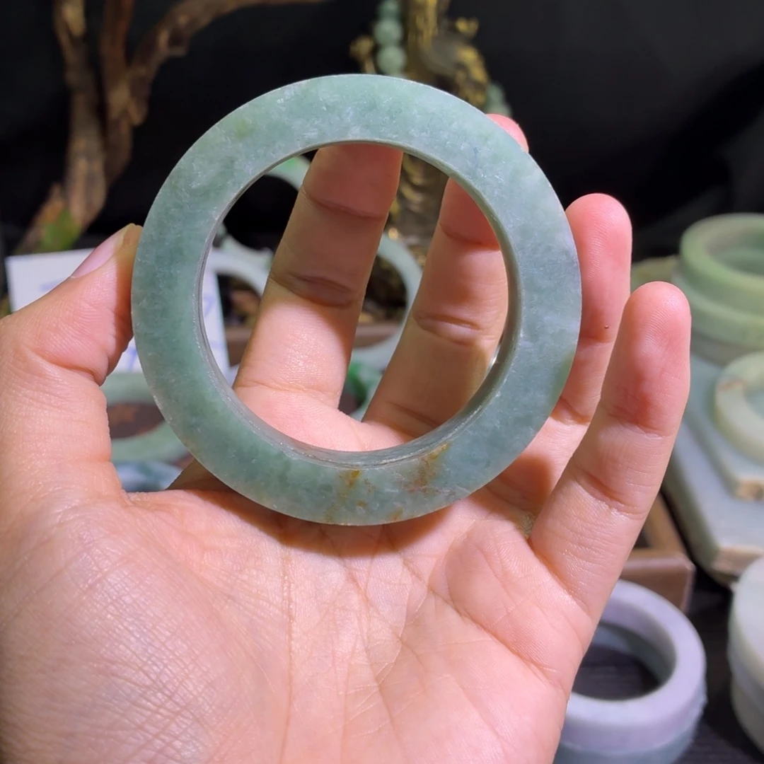 定制翡翠未镶嵌翡翠A货毛胚手镯定制