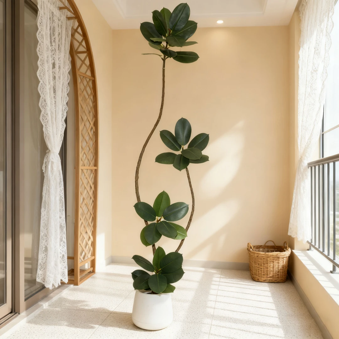 高端仿生绿植摆件黑金刚橡皮树室内室外玄关大型仿真绿植装饰盆景