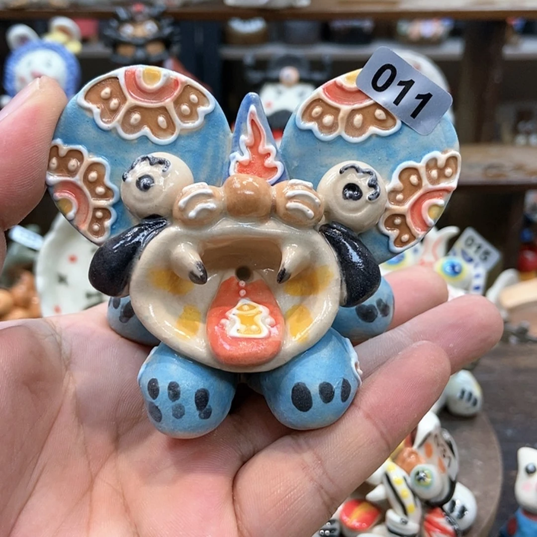 摆件小*直播间手工抽象陶瓷摆件011