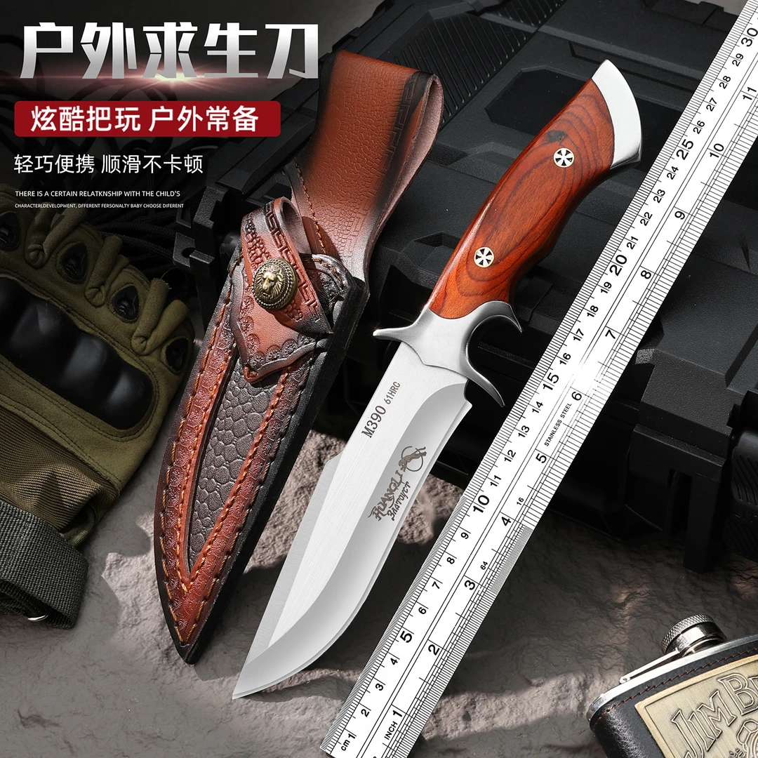 【追风】捷豹M390一体龙骨双钢头锋利耐用便携水果直刀