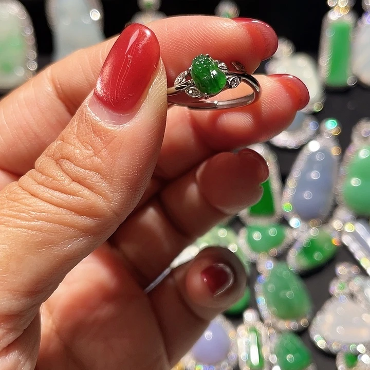 翡翠银S925镶嵌颈饰